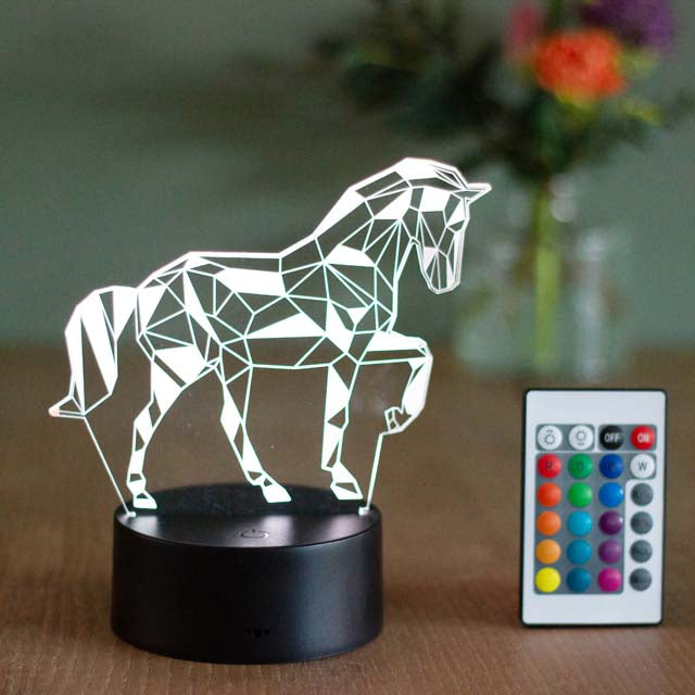 Unicorn geometrisch 3D LED-lamp